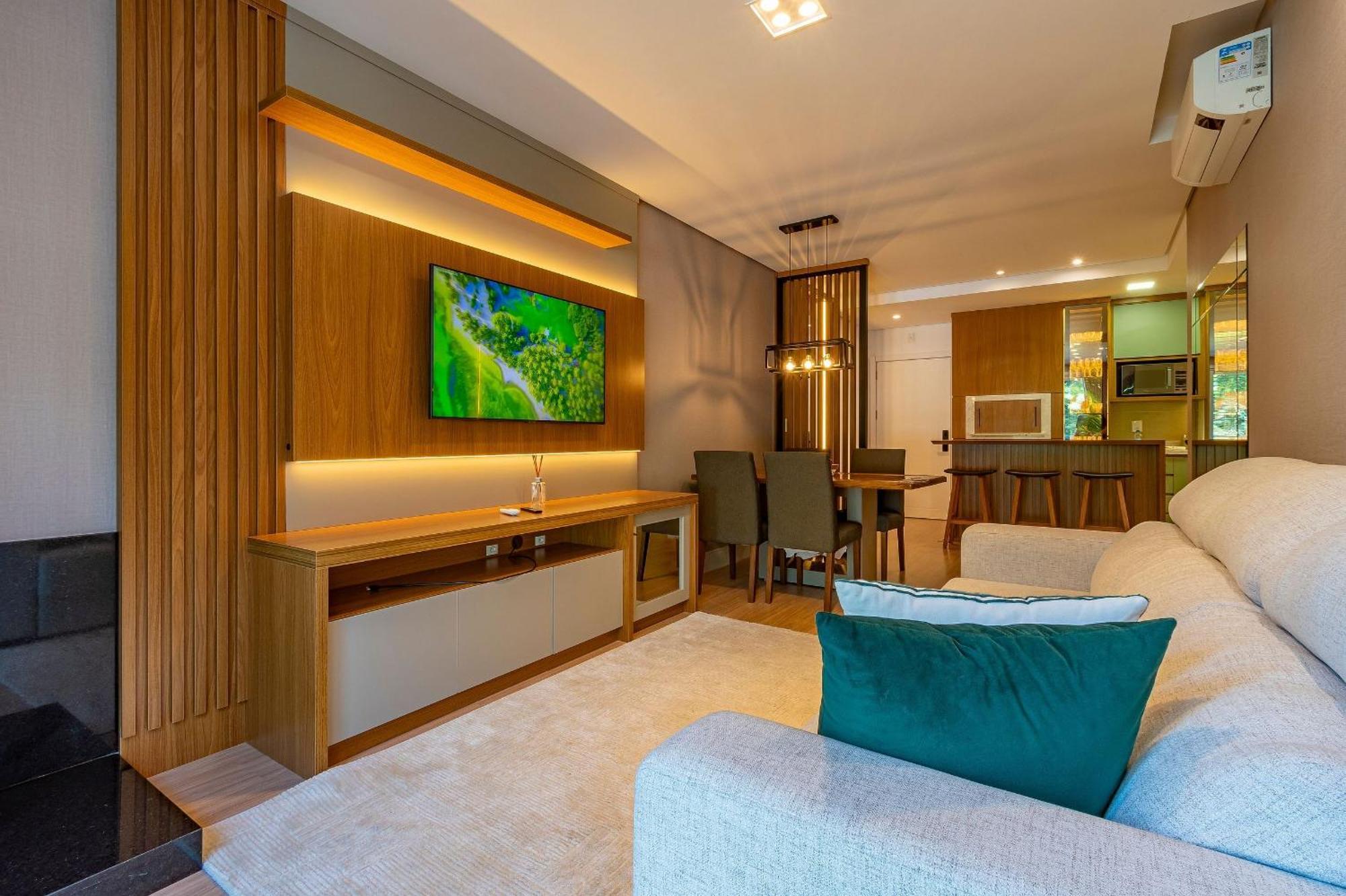 Apartamento Rosa Edificio Bellagio Canela Com Infraestrutura Completa Exterior foto
