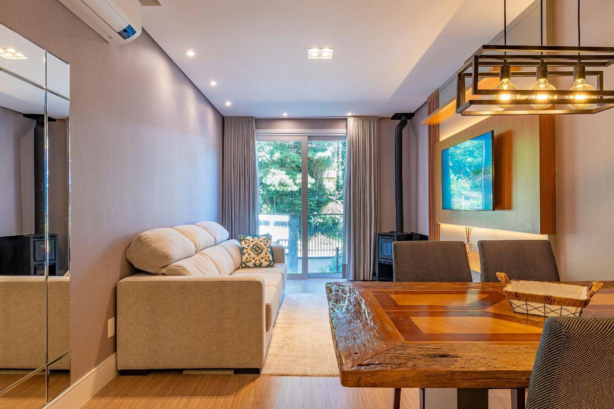 Apartamento Rosa Edificio Bellagio Canela Com Infraestrutura Completa Exterior foto
