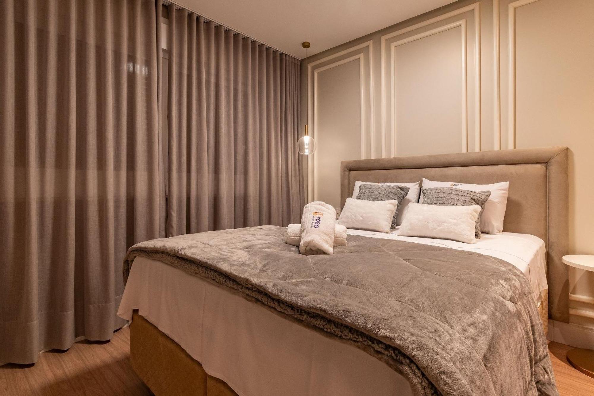 Apartamento Rosa Edificio Bellagio Canela Com Infraestrutura Completa Exterior foto